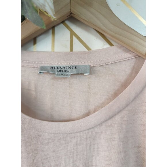 All Saints Pink Tie-Front Women's Top - Picture 5 of 7